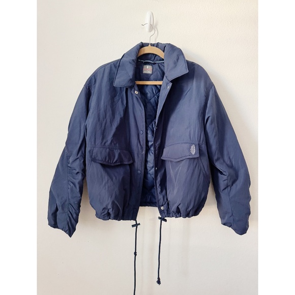 Free People FP MOVEMENT Off The Bleachers Coaches Jacket Midnight Navy Size S - Picture 3 of 10